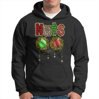 Chest Nuts Christmas Funny Couples Christmas Chestnuts Men Hoodie Graphic Print Hooded Sweatshirt - Thegiftio UK