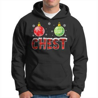 Chest Nuts Christmas Matching Chestnuts Funny Couples Men Hoodie Graphic Print Hooded Sweatshirt - Thegiftio UK