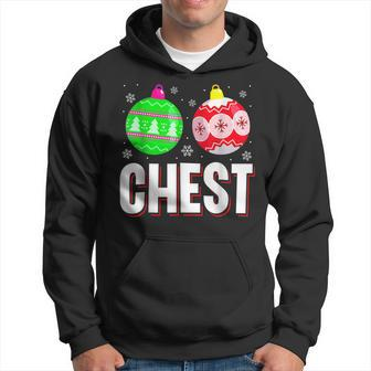 Chest Nuts Matching Couples Christmas Funny Xmas Chestnuts Men Hoodie Graphic Print Hooded Sweatshirt - Thegiftio UK