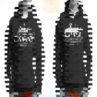 Chicago Illinois Skyline Travel To Chicago Love Men Hoodie - Thegiftio