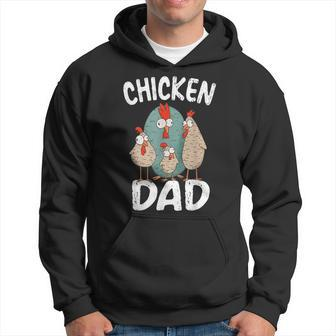 Chicken Dad Funny Fathers Day Men Kids Hoodie - Seseable