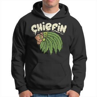 Chiefin Weed Smoking Funny 420 Cannabis Pot Thc Smoker Gift Hoodie | Mazezy