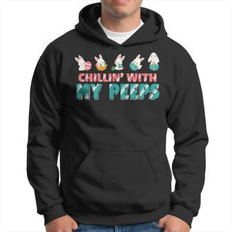 Chillin With My Peeps Happy Easter Bunny Peeps Hoodie | Mazezy