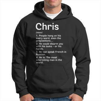 Chris Name Definition Meaning Funny Interesting Hoodie - Seseable