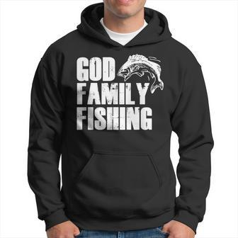 Christian Fisherman Gift God Family Fishing Men Dad Vintage Hoodie - Seseable
