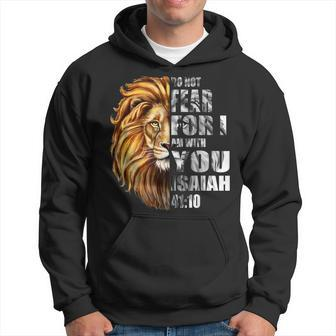 Christian Religious Bible Verse Sayings Lion Fear Scripture V4 Hoodie - Seseable