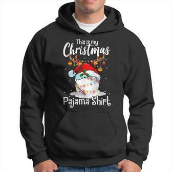 This Is My Christmas Baseball-Pyjama Für Mama Frauen Mädchen Hoodie - Seseable