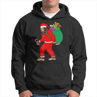 Christmas Bigfoot Santa Sacks Christmas Bag Sasquatch Xmas Men Hoodie - Thegiftio UK