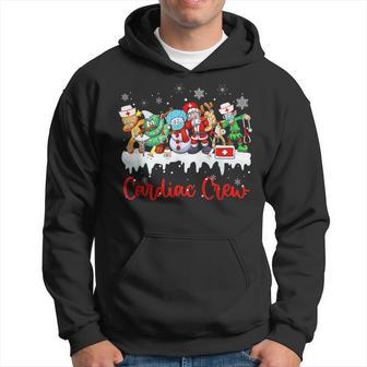 Christmas Cardiac Nurse Crew Santa Elf Friends Xmas Pajama Men Hoodie Graphic Print Hooded Sweatshirt - Seseable