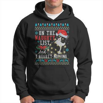 Christmas Cat Meowy Christmas Cat Christmas Sweater Men Hoodie Graphic Print Hooded Sweatshirt - Seseable
