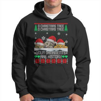 Christmas Cat Meowy Christmas Cat Christmas Sweater V3 Men Hoodie Graphic Print Hooded Sweatshirt - Seseable