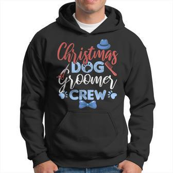 Christmas Dog Groomer Crew Gift Grooming Men Hoodie Graphic Print Hooded Sweatshirt - Seseable