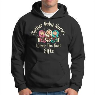 Christmas L&D Labor Mother Baby Nurses Wrap The Best Gifts Men Hoodie Graphic Print Hooded Sweatshirt - Thegiftio UK