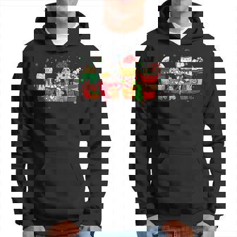 Christmas Latte Sweets Drinks Lover Iced Coffee Cat Lovers Men Hoodie Graphic Print Hooded Sweatshirt - Thegiftio