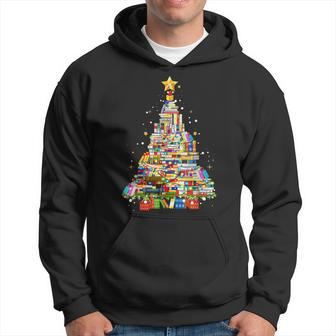 Christmas Library Tree Xmas Librarian And Book Lover V2 Men Hoodie - Thegiftio UK