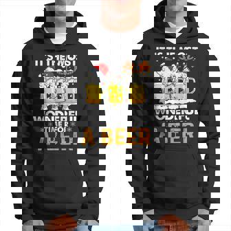 Christmas Party Its The Most Wonderful Time For A Beer Men Hoodie - Thegiftio UK