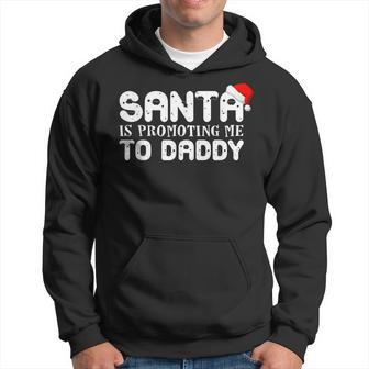 Christmas Pregnancy Announcement Santa Daddy Dad Men Hoodie Graphic Print Hooded Sweatshirt - Seseable