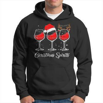 Christmas Spirits Glasses Of Wine Xmas Holidays Party V32 Men Hoodie - Thegiftio UK