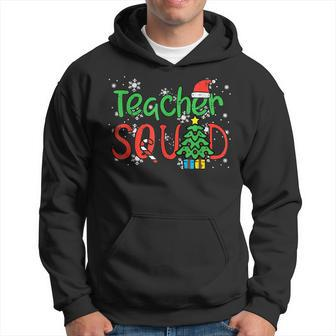 Christmas Teacher Squad Funny Xmas Teachers Crew Men Women Men Hoodie Graphic Print Hooded Sweatshirt - Thegiftio UK