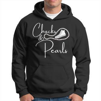 Chucks And Pearls 2021 Hbcu Black Girl Magic White Gift Hoodie - Seseable