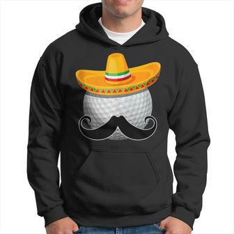 Cinco De Mayo - Golf Ball Mustache Mexican Golf Player Hoodie - Seseable