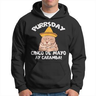 Cinco De Mayo Purrsday Cat Sombrero Mexican Party Cats Lover Hoodie | Mazezy