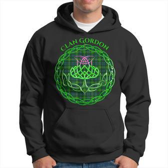 Clan Gordon Scottish Tartan Celtic Thistle Men Hoodie Graphic Print Hooded Sweatshirt - Seseable
