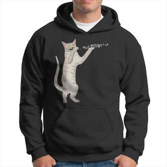 Clarinet Cat Gift Musicians Kitten Lover Funny Hoodie - Seseable