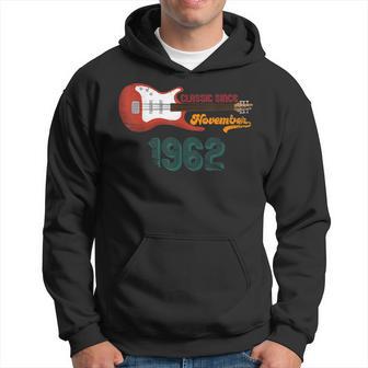 Classic Since November 1962 61 Geburtstag Gitarrenliebhaber Hoodie - Seseable