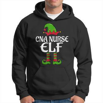 Cna Nurse Elf Funny Matching Family Christmas Pajamas 2022 Men Hoodie Graphic Print Hooded Sweatshirt - Thegiftio UK