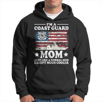 Coast Guard Mom American Flag Military Family Gift Gift For Womens Hoodie | Mazezy