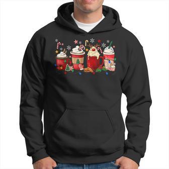 Coffee Christmas Lights Winter Cozy Xmas Coffee Lovers Men Hoodie - Thegiftio
