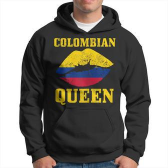 Colombian Queen Colombia Flag Pride Vintage Girls Gift For Womens Hoodie | Mazezy