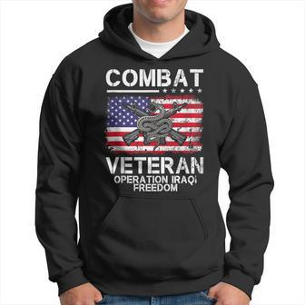 Combat Veteran Operation Iraqi Freedom Veterans Day Iraq Hoodie - Seseable