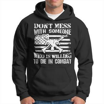 Combat Veterans And Soldiers - Willing To Die Men Hoodie Graphic Print Hooded Sweatshirt - Seseable