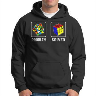 Competitive Puzzles Cube Problem Retro Solved Speed Cubing Hoodie - Seseable