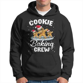 Cookie Baking Crew Family Christmas Gingerbread Santa Hat Men Hoodie Graphic Print Hooded Sweatshirt - Seseable