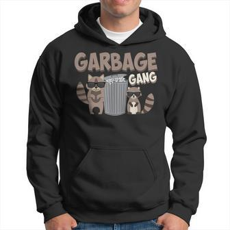 Cool Garbage Gang Raccoons | Funny Animal Trash Squad Gift Hoodie | Mazezy