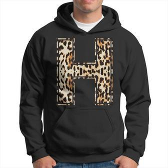 Cool Letter H Initial Name Leopard Cheetah Print Men Hoodie - Thegiftio UK
