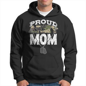 Cool Proud Army Mom | Funny Mommies Military Camouflage Gift Hoodie | Mazezy
