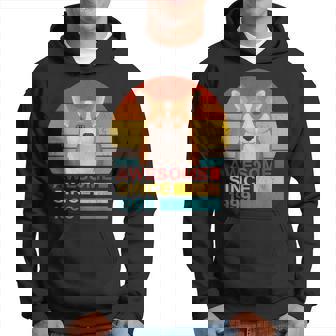 Corgi 1999 Retro Sonnenuntergang Hoodie, Lustiges Vintage Geburtstagsdesign - Seseable