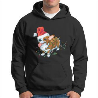 Corgi Dog Light Merry Corgmas Santa Corgi Ugly Christmas Funny Gift Hoodie - Monsterry UK