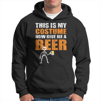 This Is My Costume Now Give Me A Beer Halloween Men Hoodie - Thegiftio UK