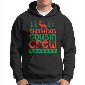 Cousin Crew Funny Reindeer Family Christmas Matching Men Hoodie Graphic Print Hooded Sweatshirt - Seseable
