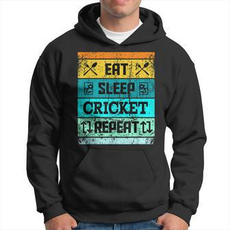 Cricket Sport Cricket Team Eat Sleep Cricket Jersey Hoodie | Mazezy