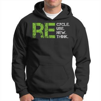Crisis Environmental Activism Recycle Reuse Renew Rethink Hoodie | Mazezy