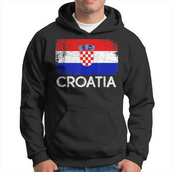 Croatian Flag | Vintage Made In Croatia Gift Hoodie - Seseable