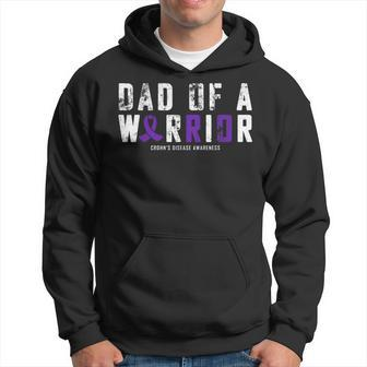 Crohns Disease Awareness Dad Of A Warrior Vintage Hoodie - Seseable