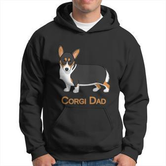 Cute Black Tricolor Pembroke Corgi Dad Dog Lovers Tshirt V2 Hoodie - Monsterry