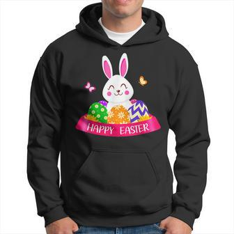 Cute Bunny Spring Hunt Eggs Rabbit Happy Easter Day Outfit Hoodie | Mazezy UK